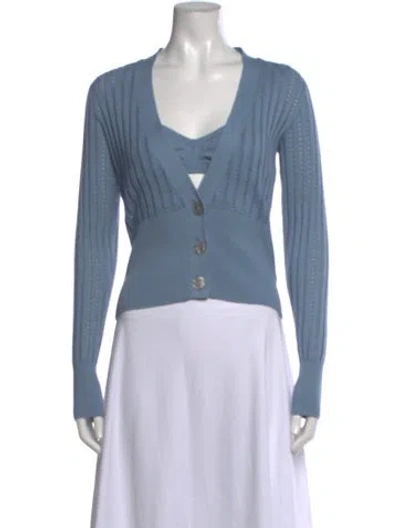 Pre-owned Alp N Rock V-neck Long Sleeve Top In Blue