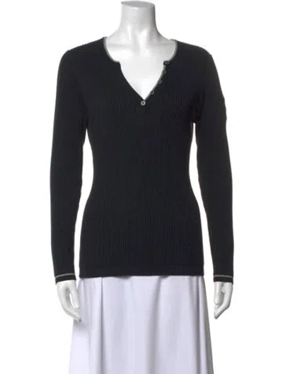 Pre-owned Alp N Rock V-neck Sweater In Black