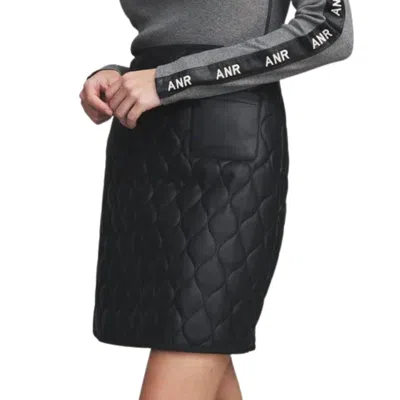 Alp N Rock Women's Kiko Quilted Skirt In Black Faux Leather