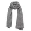 Alpaca Apparel Women's Alpaca Textured Wrap - Grey In Gray