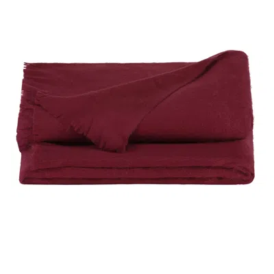 Alpaca Loca Plaid Bordeaux Red
