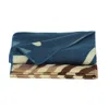 Alpaca Loca Plaid/throw Native Diagonal Blue Alpaca Wool In Blue
