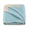 Alpaca Loca Women's Blue / Brown Scarf, Shawl Double Sky Blue & Beige - Alpaca Wool In Multi