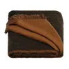 Alpaca Loca Women's Brown / Black Double Scarf Black / Camel