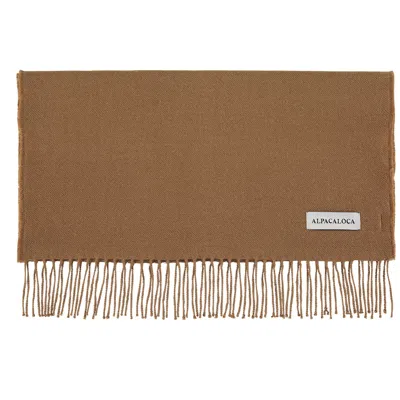 Alpaca Loca Women's Brown Scarf/shawl Camel Hundred % Baby-alpaca Wool