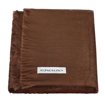 Alpaca Loca Women's Scarf Chocolate Brown
