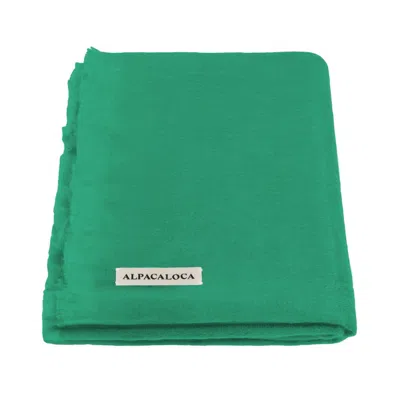 Alpaca Loca Women's Scarf, Shawl Botanic Green - Alpaca Wool