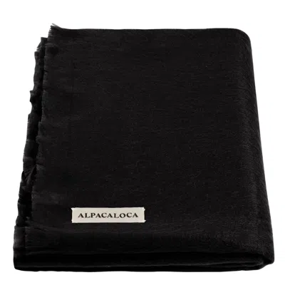 Alpaca Loca Women's Scarf/shawl Black Alpaca Wool