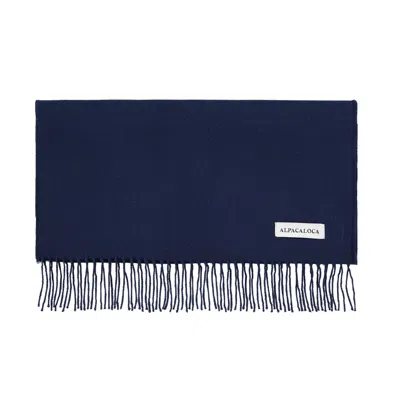 Alpaca Loca Women's Scarf/shawl Dark Blue - Hundred % Baby- Blue