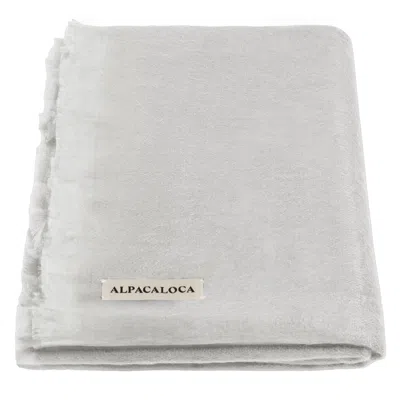 Alpaca Loca Women's Scarf/shawl Light Grey Alpaca Wool In Gray