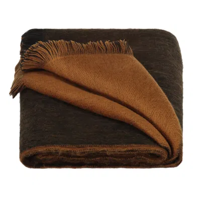 Alpaca Loca Women's Slim Double Scarf/shawl Camel, Black - Alpaca Wool In Multi