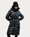 Alpenhaus Bellevaux  Womens Puffer Coat With Adjustable Belt In Black