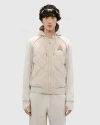 Alpenhaus Bornant Hybrid Insulated Bomber Jacket With Removable Hood In Stone