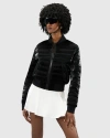 Alpenhaus Cluza Reversable Quilted Bomber Jacket In Black