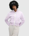 Alpenhaus Cluza Reversable Quilted Bomber Jacket In Orchid Ice