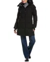 Alpenhaus Cluze 3/4-length Puffer Coat In Black