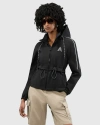 Alpenhaus Enneth Hooded Windbreaker With Adjustable Waist In Black