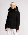 Alpenhaus Everlong Lightweight Herringbone Quilted Puffer With Lustre Detailing In Black