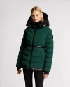 Alpenhaus Everlong Lightweight Herringbone Quilted Puffer With Lustre Detailing In Forest Green