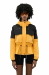 Alpenhaus Marmande Short Windbreaker With Removable Sleeves And Branded Extendable Hood In Solar Yellow