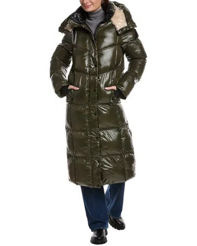 Alpenhaus Meribel Maxi Puffer Coat In Green