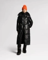 Alpenhaus Meribel Quilted Maxi Puffer With Removable Hood In Black