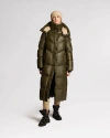 Alpenhaus Meribel Quilted Maxi Puffer With Removable Hood In Olive