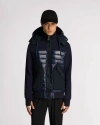 Alpenhaus Nimbus Lightweight Mixed Media Hybrid Bomber Jacket In Midnight
