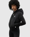 Alpenhaus Sorlin Hybrid Insulated Bomber Jacket With Removable Hood In Black