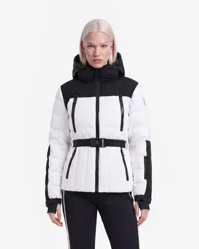 Alpenhaus Souchet Lightweight 3-in-1 Performance Puffer With Adjustable Belt In Ice White
