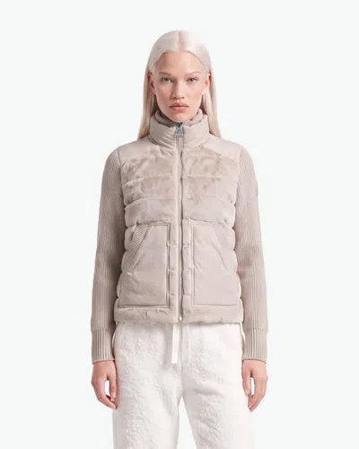 Alpenhaus Turini Velvet Short Hybrid Lightweight Jacket In Neutral