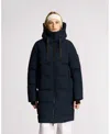 Alpenhaus Cluze Mid-length Puffer With Square Quilting In Blue