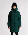 Alpenhaus Cluze Mid-length Puffer With Square Quilting In Green