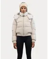 Alpenhaus Pariset Cropped Puffer Bomber With Detachable Sleeves In Neutral