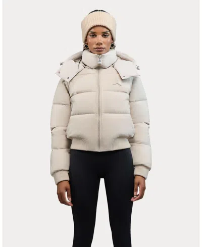 ALPENHAUS WOMEN'S PARISET CROPPED PUFFER BOMBER WITH DETACHABLE SLEEVES