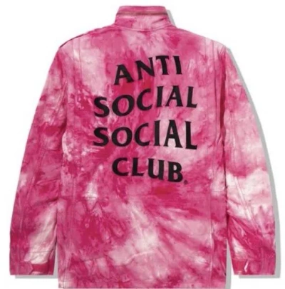 Pre-owned Alpha Antisocial Social Club X￼ Industries M65 Jacket Size Medium Pink