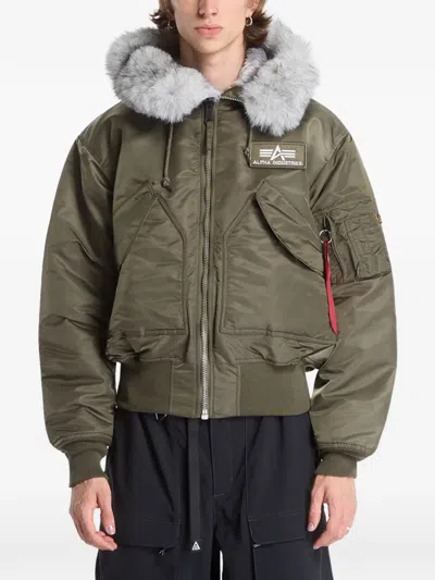 Alpha Industries 45/p Hooded Custom Jacket In Green