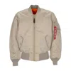 Alpha Industries Zip-up Bomber Jacket In Vintage Sand