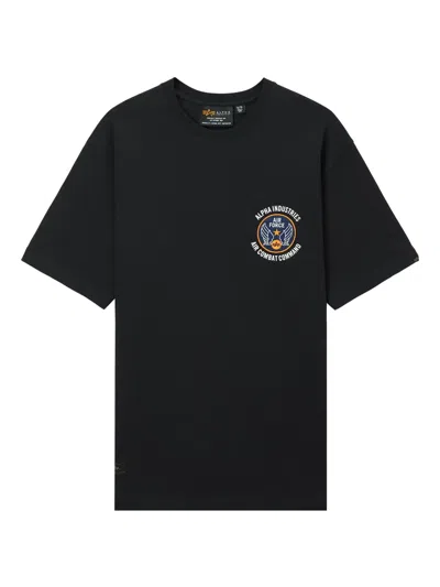 Alpha Industries Air Force-patch T-shirt In Black