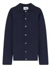 Alpha Industries Alpha Studio Buttoned Collared Cardigan In Blue