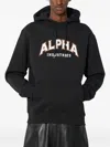 Alpha Industries Arch-logo Hoodie In Black