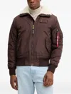 Alpha Industries B-15 Iii Tt Faux-fur-collar Bomber Jacket In Brown