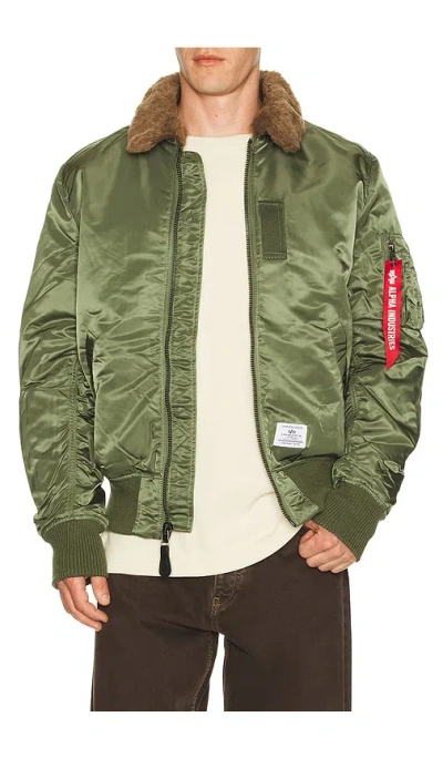 Alpha Industries B-15 Mod Flight Jacket In Green