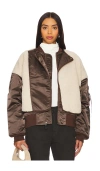 Alpha Industries B-15 Sherpa Hybrid Jacket In Brown