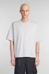Alpha Industries Logo-embossed Cotton T-shirt In Grey