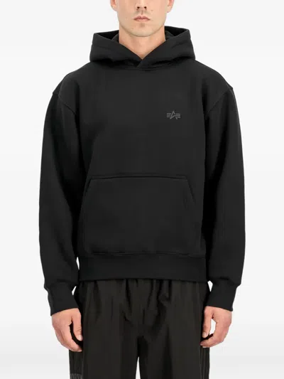 Alpha Industries Base Uv Loose-fit Hoodie In Black