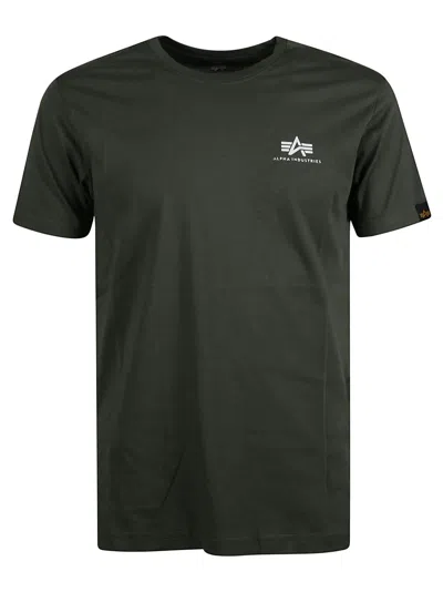 Alpha Industries Basic Small Logo T-shirt In Olive Green