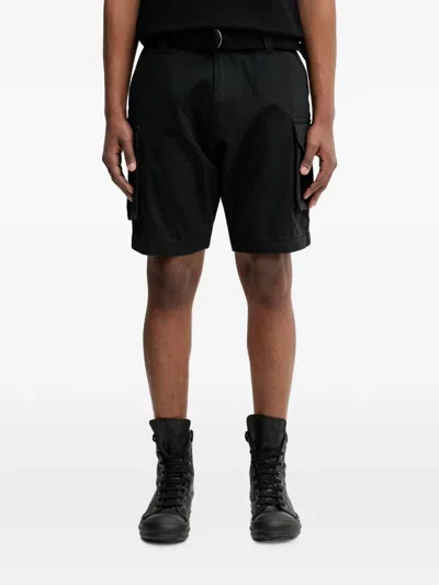 Alpha Industries Belted Cargo Shorts In Black