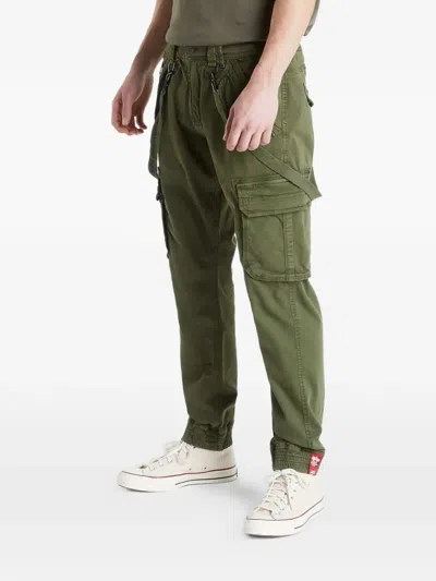 Alpha Industries Belt-loop Pocket Trousers In Green