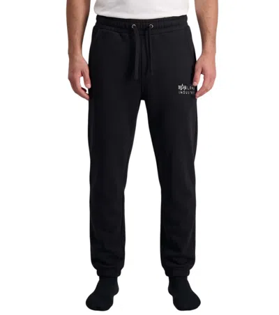Alpha Industries Black Logo Track Pants